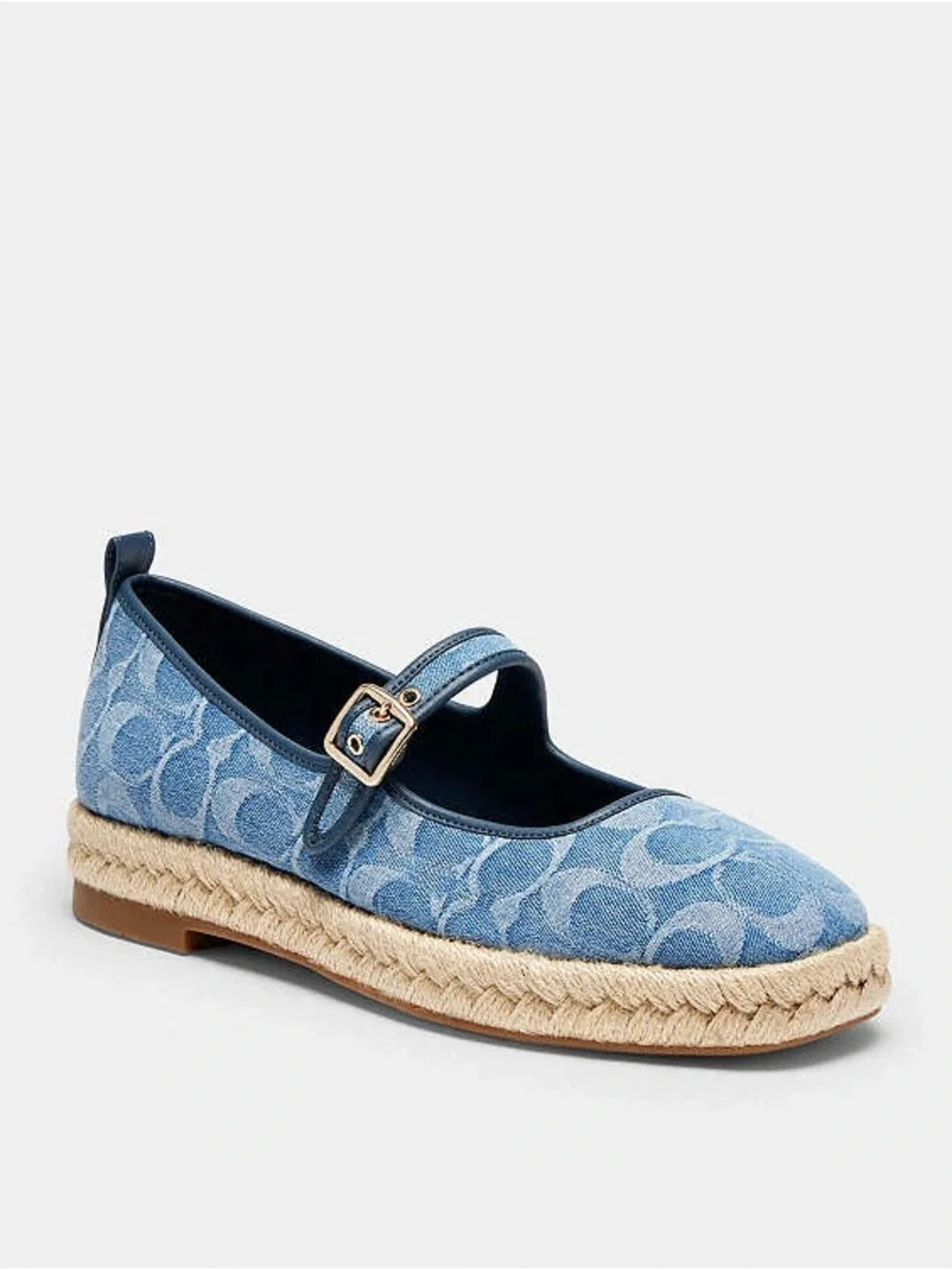 Coach Mary Jane Espadrille In Signature Denim